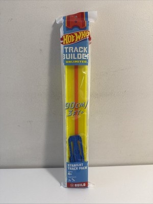 Hot Wheels Track Builder Unlimited Straight Track Pack 90cm 1:64 Yellow NEW