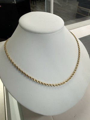14KT Yellow Gold Rope Chain 18 - 2.3MM (Solid)