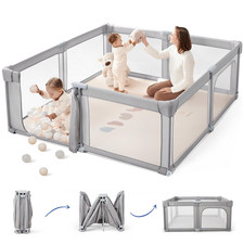 Extra Large Baby Playpen 59x59 Inch Foldable Kids Gate for Indoor/Outdoor Use
