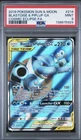 2019 POKEMON SUN & MOON COSMIC ECLIPSE #214 FULL ART/BLASTOISE & PIPLUP GX PSA 9