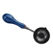 4" Wax Seal Spoon, 1Pcs Painted Wax Sealing Melting Spoon, Dark Blue