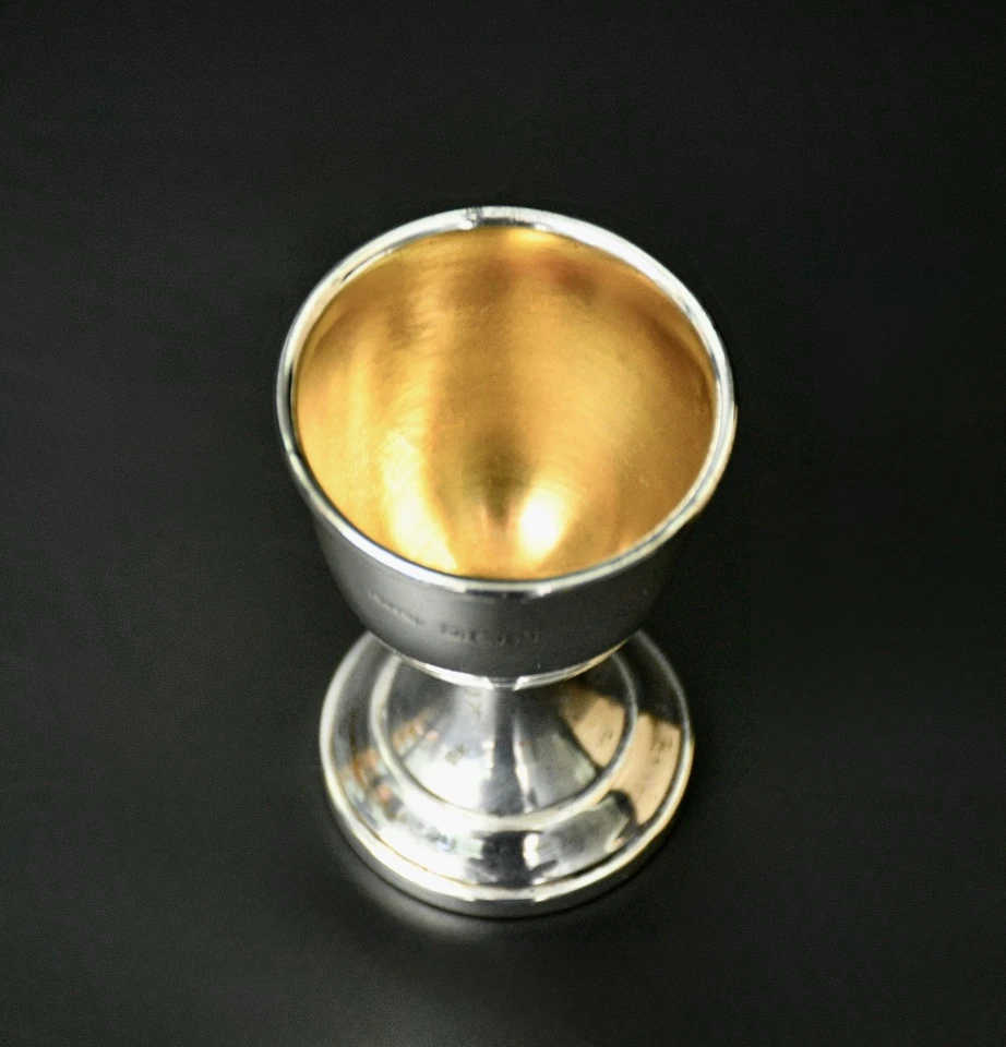 Чашка для яиц из чистого серебра - Бирмингем 1939 от S. Blanckenesee & Co - Изображение 3 из 4