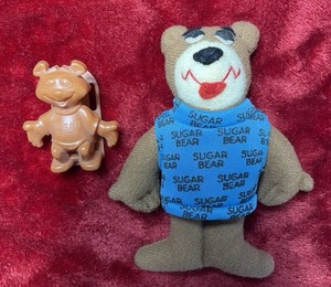 Vintage Post Golden Crisp Jumping SUGAR BEAR Figure Premium Toy Prize Give Away