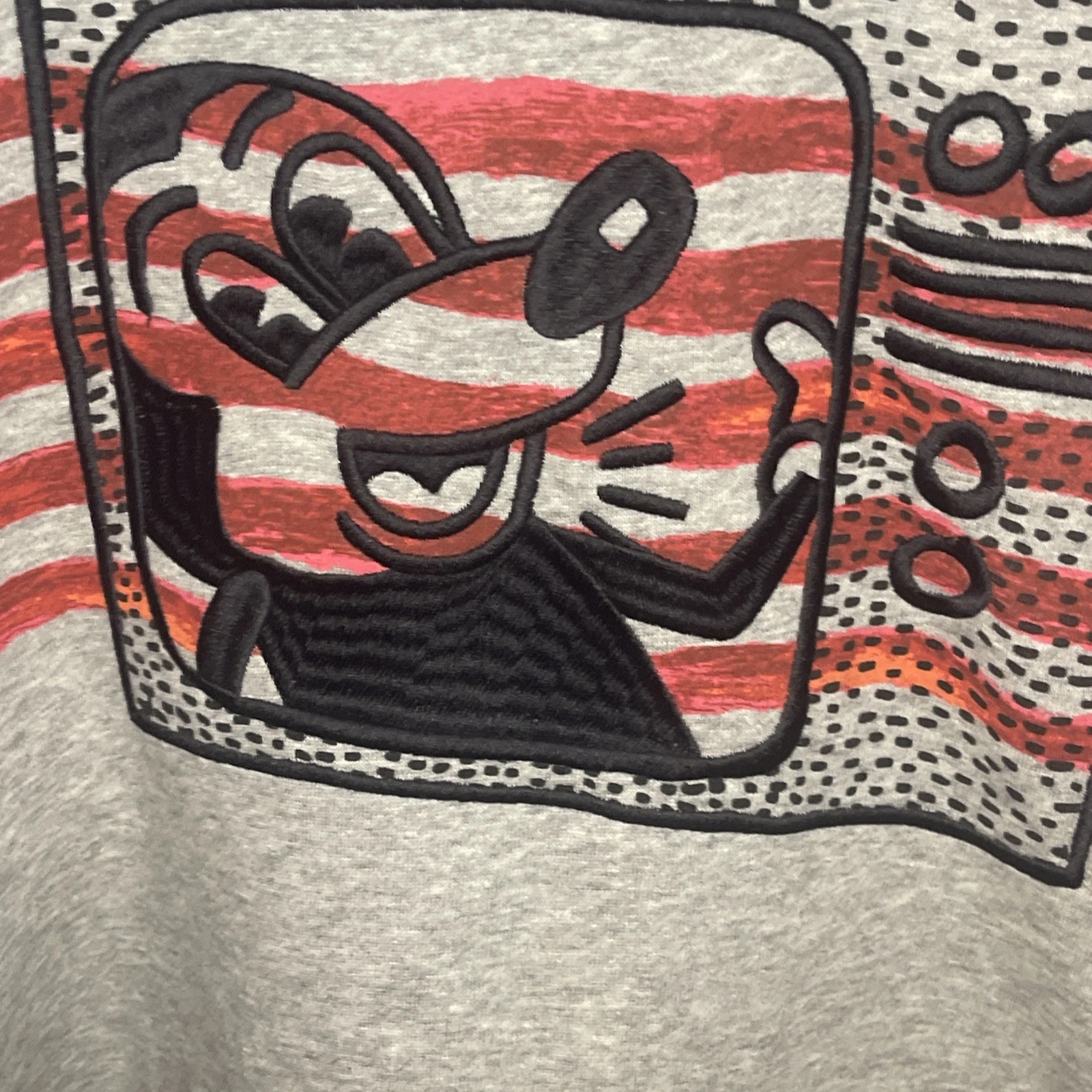 Felpa con cappuccio Coach x Disney Topolino Keith Haring grigia Taglia Large