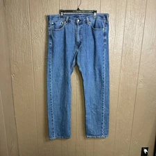Men's Levi Strauss 505 Jeans Size 38 x 34 Denim Medium Wash Bootcut Cotton Work