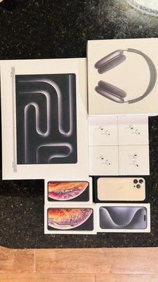 Apple Empty Box Lot 10 MacBook Pro M3 AirPods Max Pro iPhone 15 13 XS OEM