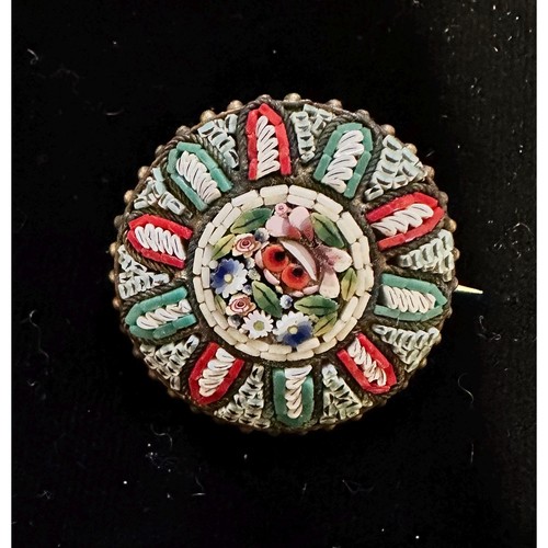 Victorian Micro Mosaic Pin