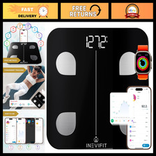 Smart Bluetooth Body Fat Scale - Accurate Digital Bathroom Analyzer for Weight,