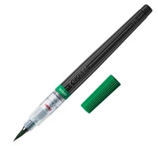 NEW Pentel Arts Color Brush Pen GREEN Ink, GFL-104, Nylon Calligraphy Refillable