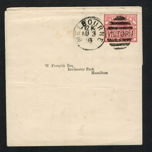 Australian State Victoria 1893 1/2d Queen Victoria Wrapper Melbourne Duplex cxl