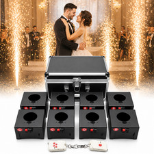 Happy Event FX 8PCS Wireless Cold Sparkler Base Kit with Flight Case