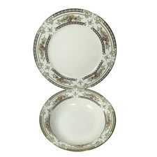 Mikasa Cambridge Fine China L9015 Chop Plate 12" and Serving Bowl 9 1/4"