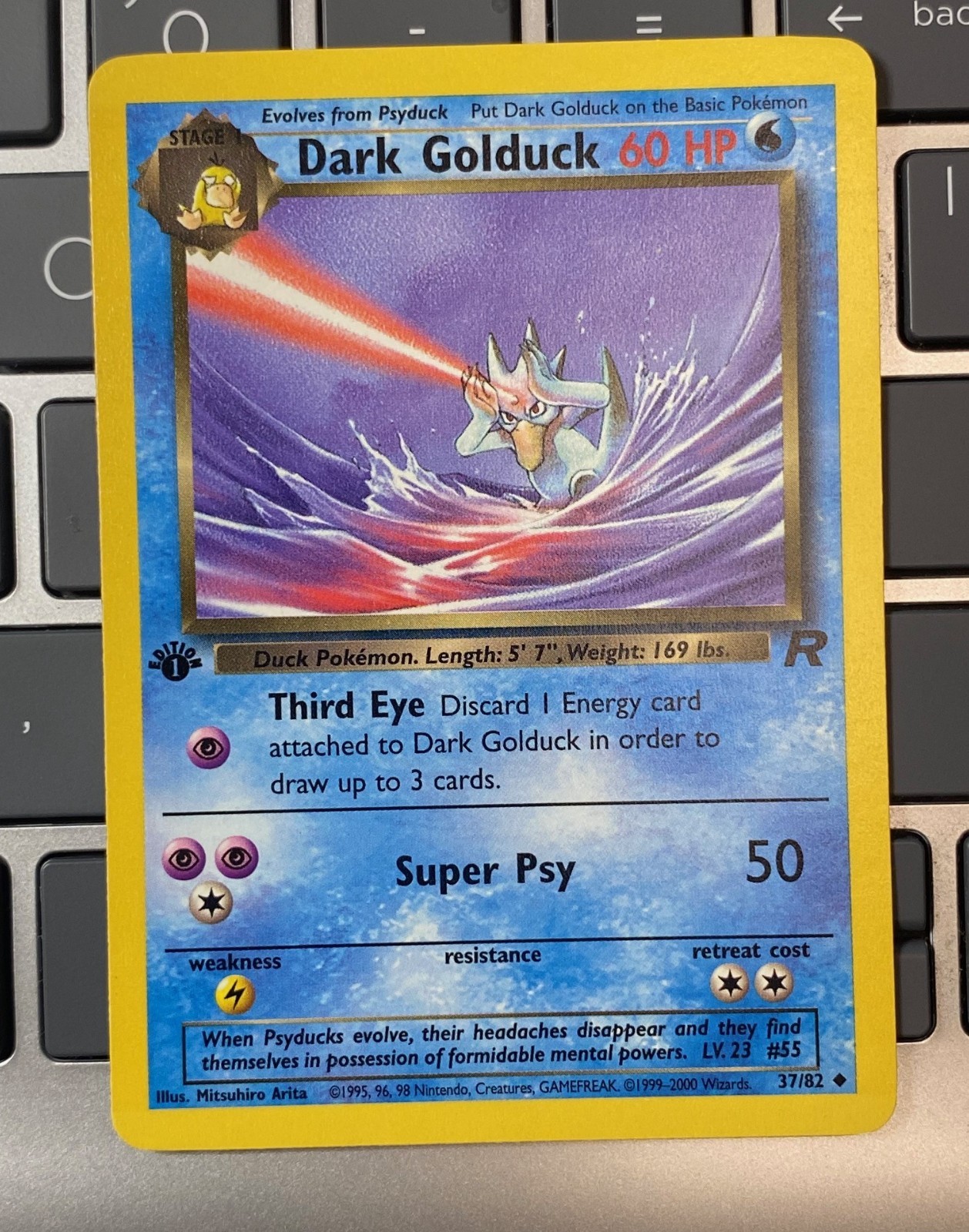 Pokemon Dark Golduck 37/82 Team Rocket 1st Edition nm condition card Uncommon