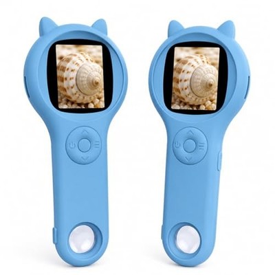 2Pcs Blue Microscope for Kids-200X Portable Digital Mini Microscope- Your Lit...
