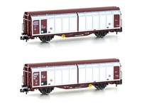 Hobbytrain H24653 - GüTerwagen Set Schiebewandwagen Hbbillns Dr, Ep.Iv-V 2-Teili