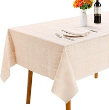 Rectangle Vinyl Tablecloth, Waterproof Heavy Duty Table Cloth for Rectangle Tabl