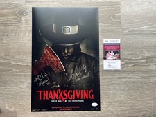Karen Cliche Alex Armbruster Signed Thanksgiving 11x17 Photo JSA COA Horror Karen Cliche Alex Armbruster Signed Thanksgiving 11x17 Photo JSA COA Horror