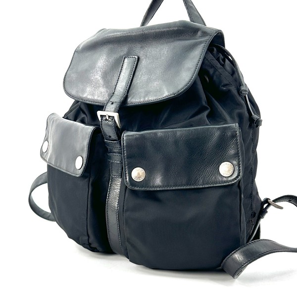 PRADA Rucksack Nylon Leather Backpack Authentic