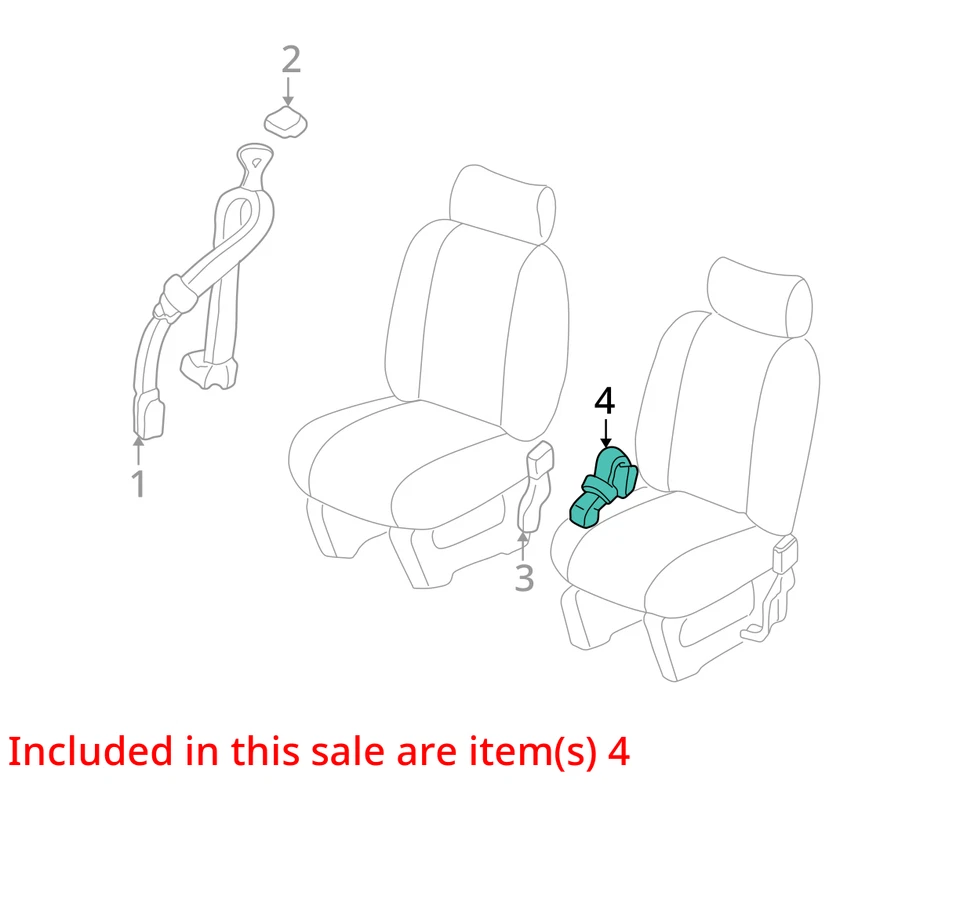 KIT CINTURÓN DEPORTIVO PONTIAC MONTANA TRANS 1997-2005 R/ASIENTO CTR RETR S 12531140 NUEVO Foto 2 de 3