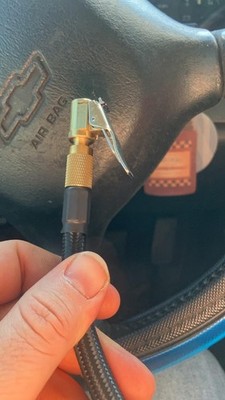 2-Pack Brass Locking Tire Air Chuck, 8mm Quick Connect Inflator Hose Adapter