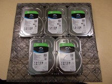 Lot of (5) Seagate Skyhawk Surveillance 6TB SATA III 3.5 Hard Drives ST6000VX001