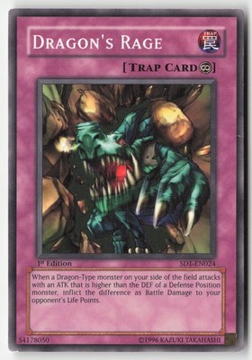 Yugioh - Dragon's Rage SD1-EN024 1st Edition - Structure Deck: Dragon's  Roar