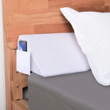 Queen Size 10"x6"x60" Bed Wedge Pillow for Headboard/Mattress Gap Filler 0-7...
