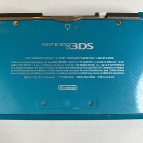 Nintendo 3DS Handheld Video Game Console Blue CTR-001 (USA) W Charger Stylus
