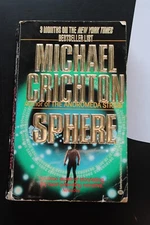 Sphere by Michael Crichton - 1988 - Vintage US 1st Edition Paperback - Sci-fi 