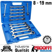 12-tlg Ringmaul Maul Ring Ratschenschlüssel Schraubenschlüssel Satz 8mm - 19mm