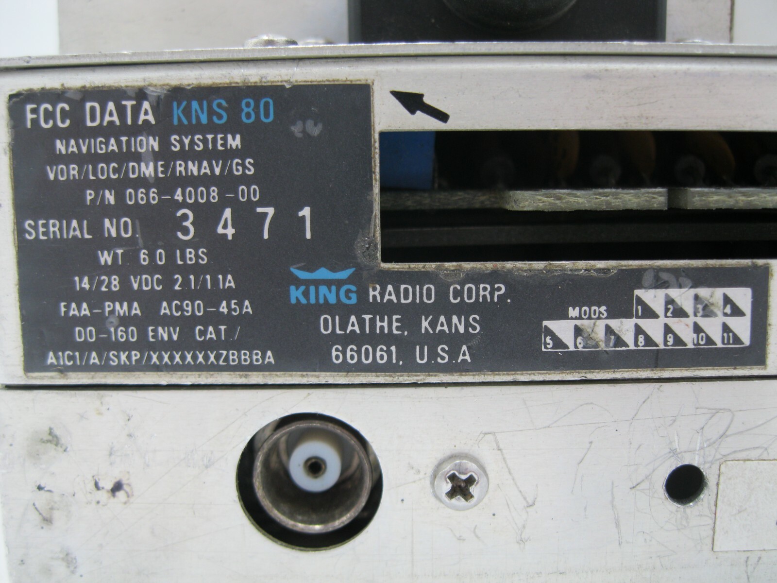 Bendix King KNS80 Navigation System 066400800 Probably inop eBay