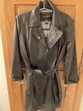 Womans Centigrade 100% Leather Trench Coat.
