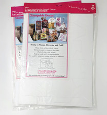 16 Stampendous Stampable White Boxes Die Cut Scored Fold Up Craft Party Favor