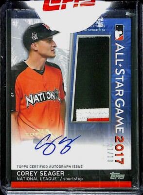 2017 Topps Update Jumbo All Star Patch Autograph ASJA-CS Corey Seager No 1 of 10
