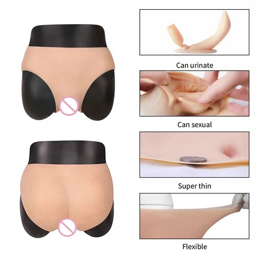 Realistic Silicone Panties Gays Pussy Sexy Fake Vagina Form Crossdresser Cosplay - Picture 3 of 25