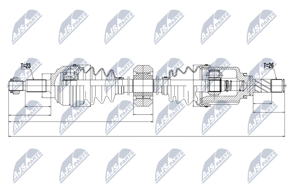 NPW-RE-056 NTY Drive Shaft for DACIA,LADA,RENAULT