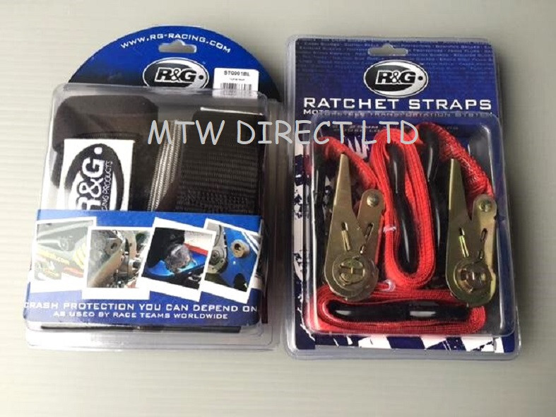 RACING R&G Motorcycle Tie Down Top Strap & Ratchet Straps
