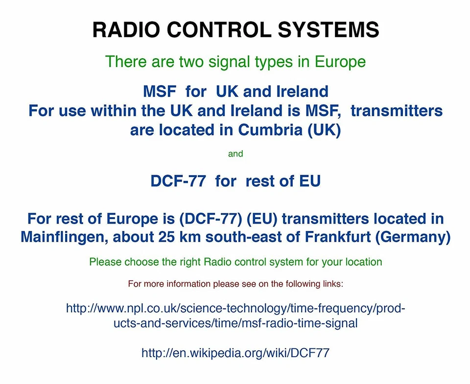 Radio Control Wall Clock  UK  and Ireland Version Digital Analog Style Silent - Image 3 of 4