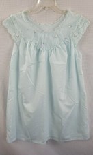 Vintage Sears Perma-Press Blue Sleeveless Nightgown NWOT Size 36/38 Rosebuds