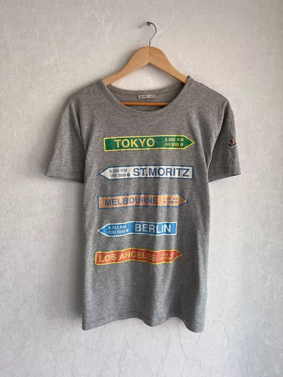 Moncler T Shirt Grey Polo Luxury Men size L eBay