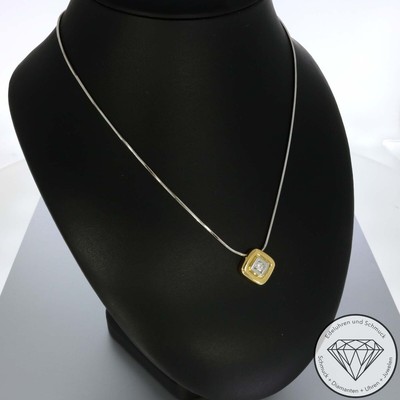 Reduziert Wert 1 550 Edle Schlangen Kette Diamant Anhanger 750 18 Karat G Ebay
