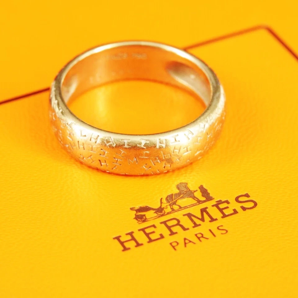 $6500 / NUEVO / Hermès - Tohu Bohu Banda Oro 18K / EE. UU. Talla 10.25 / Unisex Foto 4 de 4