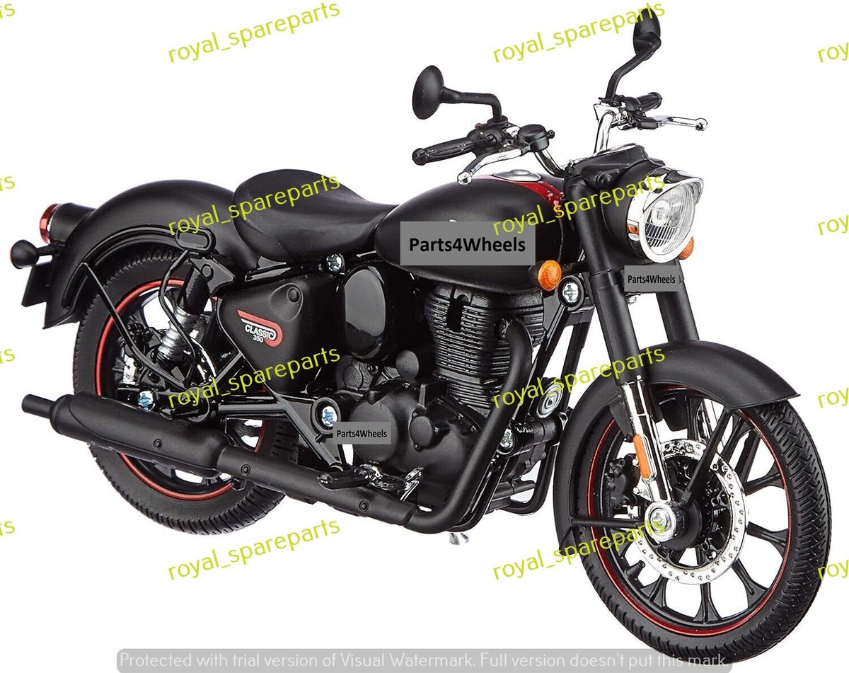 Fit For Royal Enfield Classic 350 Scale Model Dark Stealth Black