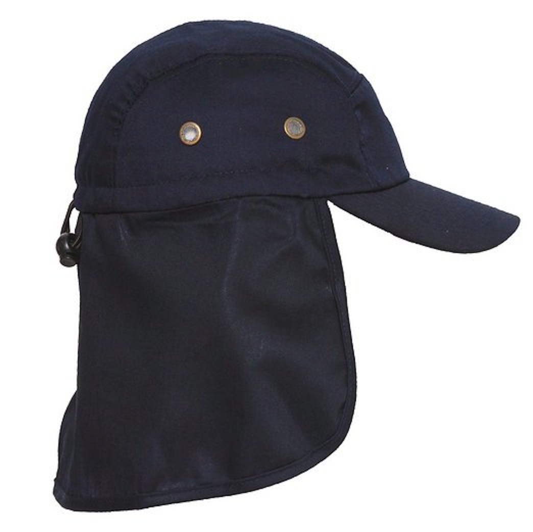 Sun Flap Hat with Neck Cover Curved Cotton Baseball Cap 10 Colors