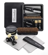 MAXIMILIAN World Class Shoe Shine Polish Care and Cleaning Kit 7 PC