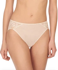 Natori L5250 Women's Beige Cherry Blossom French Cut Brief Underwear Size XS
