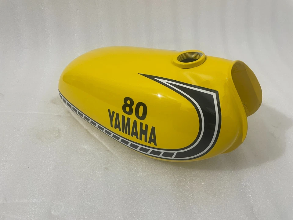 Tanque de gasolina Yamaha YZ80 YZ80A YZ80 de aleación pintado amarillo modelo 1974 a 1979 | Ajuste Foto 3 de 4