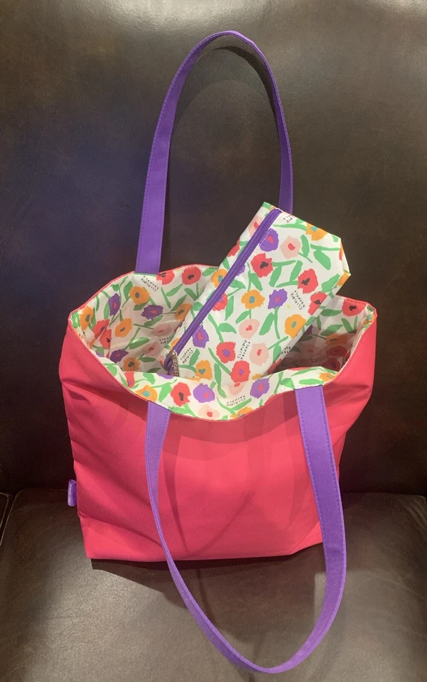 Clinique x Donald большой цветочный сумка с короткими ручками покупки наплечная сумка W/соответствующий чехол - Изображение 2 из 4