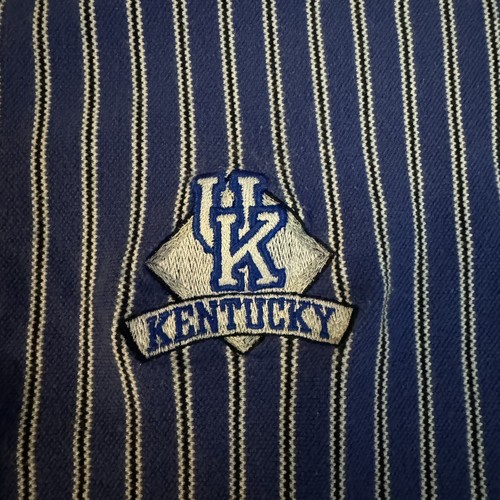 VTG Spike Sports Mens University Of Kentucky Striped Polo Shirt Size 2XL - Picture 3 of 7