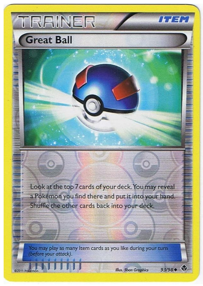 Pokemon - Great Ball - 93/98 - Reverse Holo - Emerging Powers - NM/M - NEW